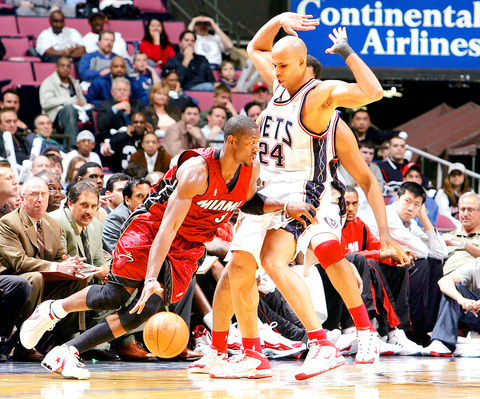 Vince Carter, Jason Kidd and Richard Jefferson of the New Jersey