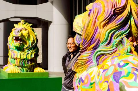 HSBC's 'rainbow' lion statues start gay rights furor - Taipei Times HSBC's 'rainbow' lion statues start gay rights furor - Taipei Times
