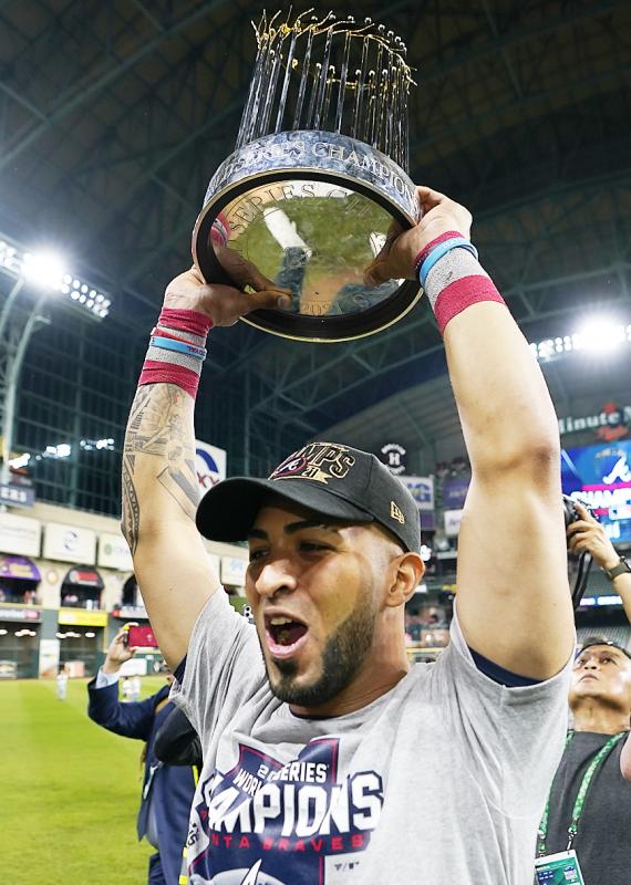 Eddie Rosario Signed Official 2021 World Series Baseball Atlanta