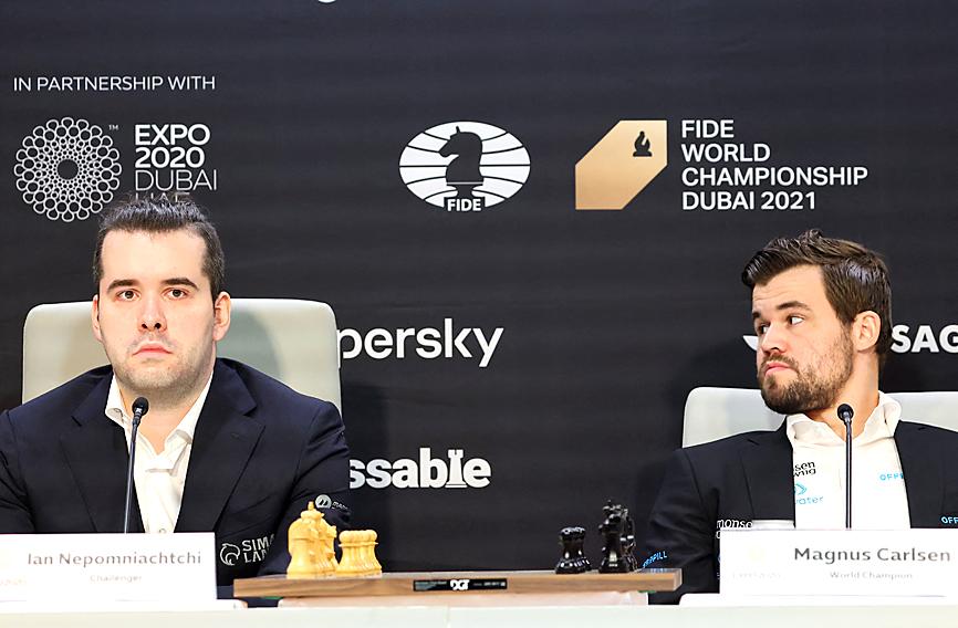 Magnus Carlsen vs. Ian Nepomniachtchi world chess championship