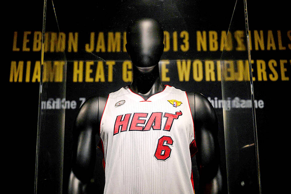 LeBron James 2013 NBA Finals Miami Heat Game Worn Jersey