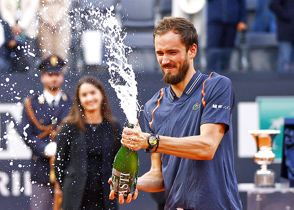 Medvedev shocks himself by winning clay title in Rome Taipei Times