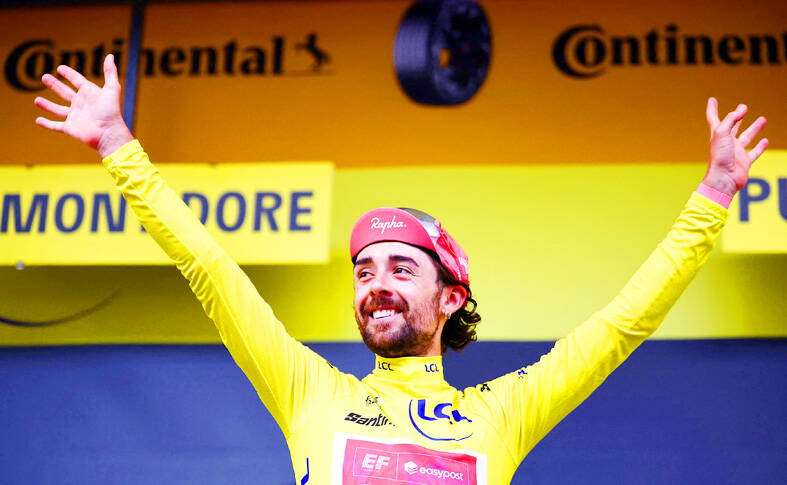Ireland’s Ben Healy takes yellow jersey